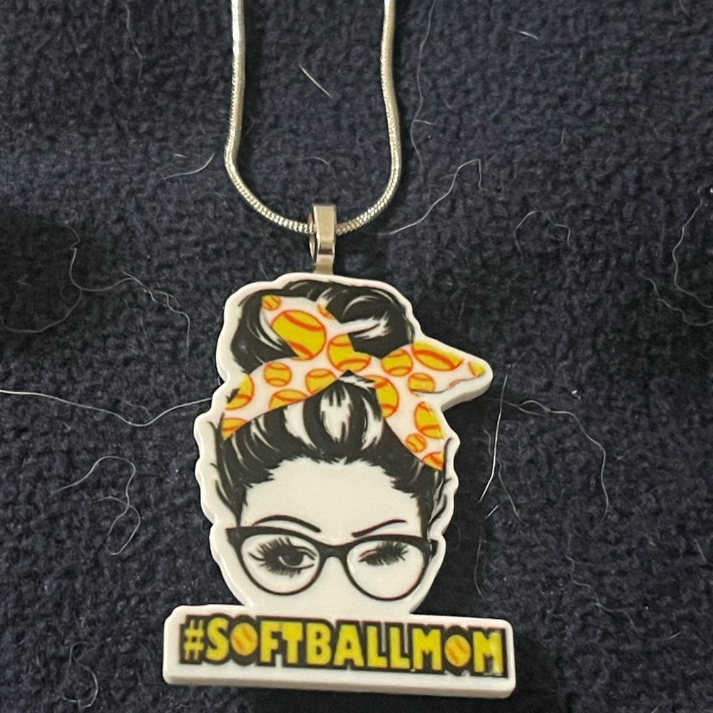 Softball mom necklace